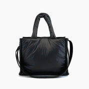 Black Out Love Nylon Puffer Tote Bag