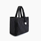 Black Out Love Nylon Puffer Tote Bag