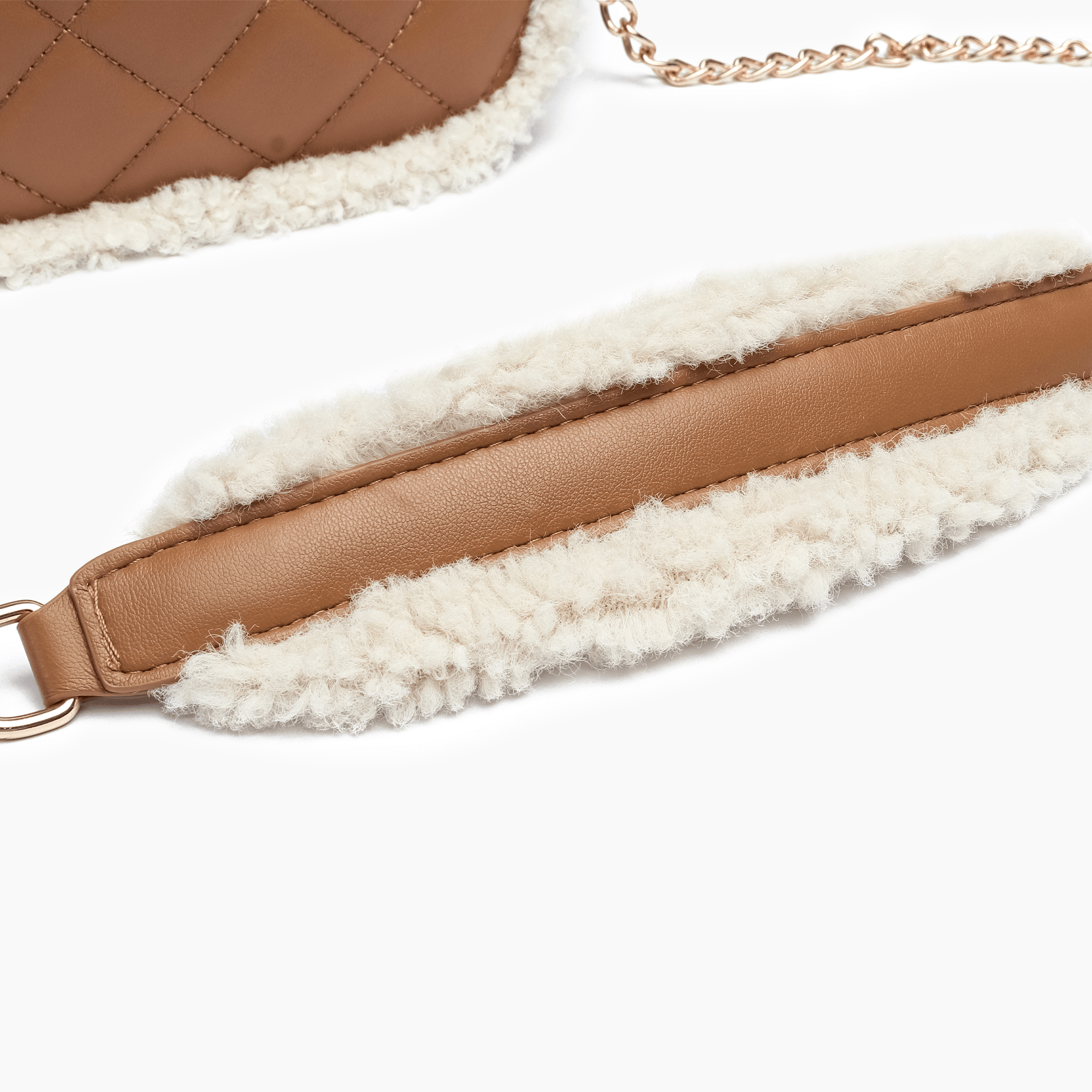 Holly Sherpa Vegan Leather Crossbody