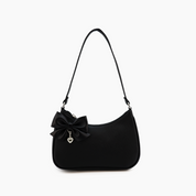 Lana Bow Vegan Black Shoulder Bag