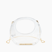 Moonlit Love Metallic Clear Clutch Bag