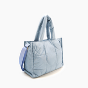 Kiara Quilted Puffer Heart-Embossed Tote Bag