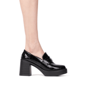 Harper Faux Croc Loafer Heels