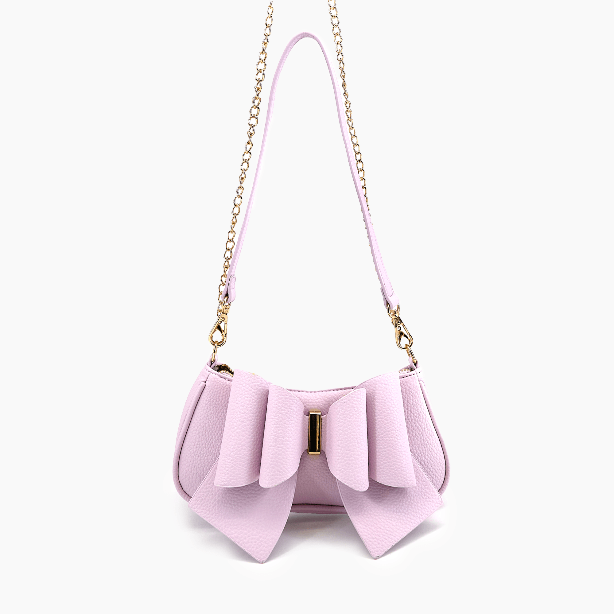 Baguette Bow Pebble Mini Shoulder Bag