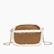 Pumpkin Patch Vegan Sherpa Crossbody Bag