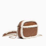 Pumpkin Patch Vegan Sherpa Crossbody Bag