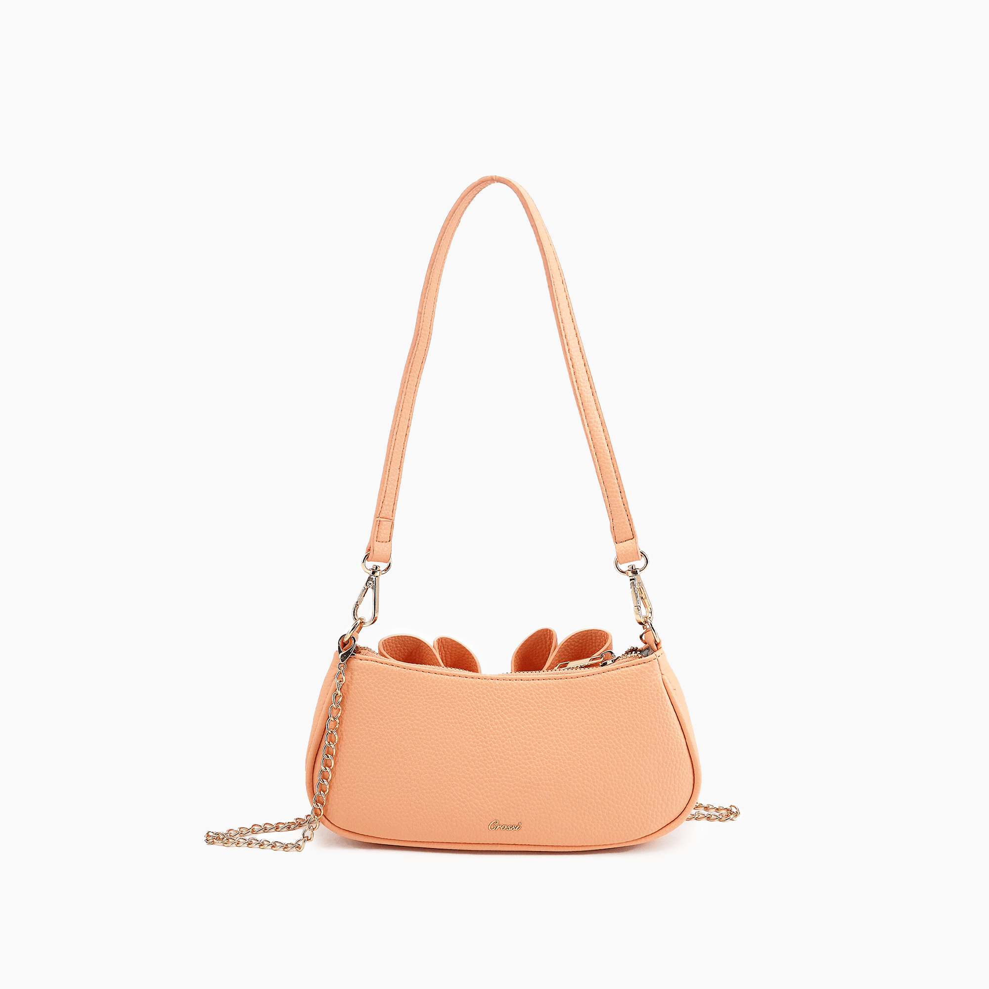 Baguette Bow Pebble Mini Shoulder Bag