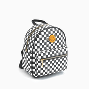 Smiley Checkered Mini Backpack