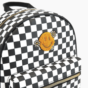 Smiley Checkered Mini Backpack