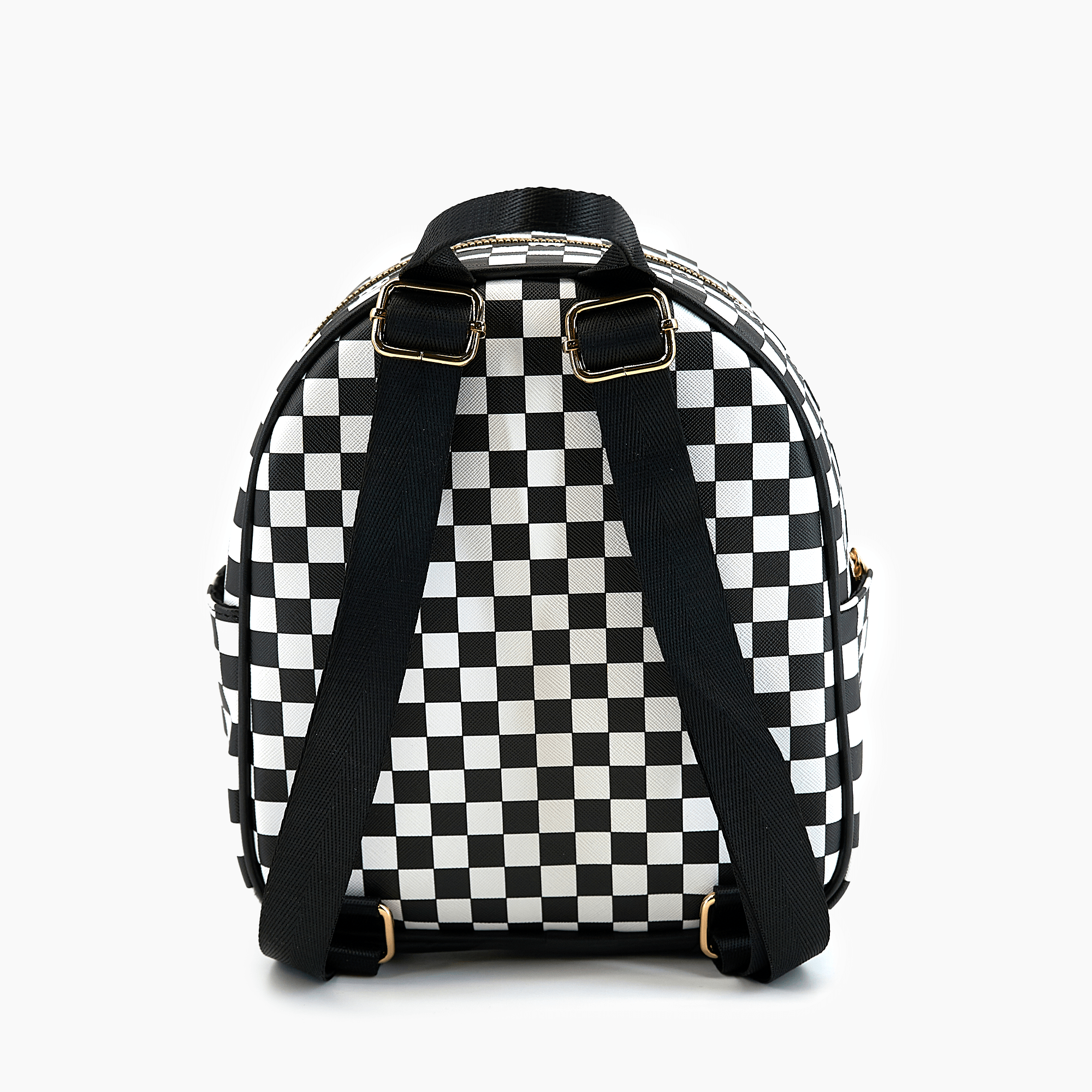 Smiley Checkered Mini Backpack