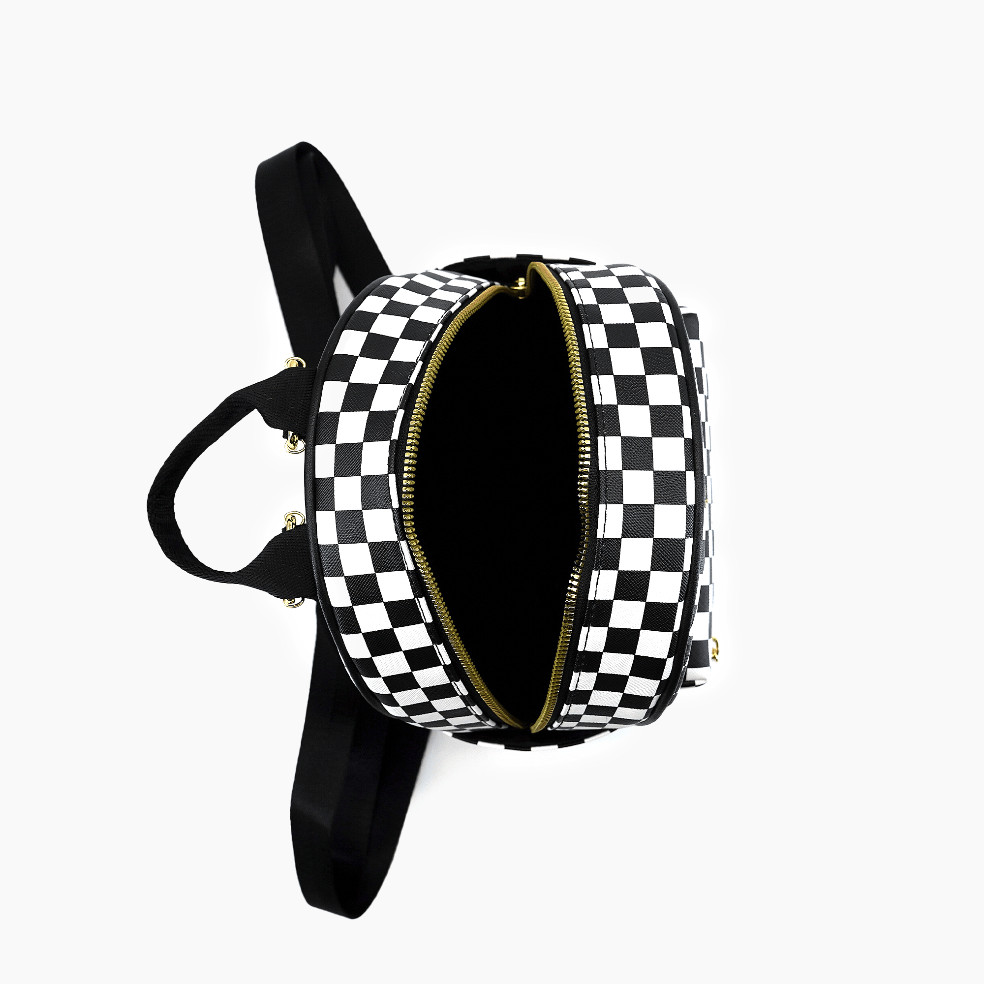 Smiley Checkered Mini Backpack