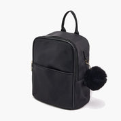 Daffney Slide Pocket Pompom Mini Backpack