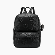 Crush Embossing Heart Quilted Backpack