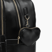 Crush Embossing Heart Quilted Backpack