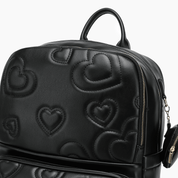 Crush Embossing Heart Quilted Backpack