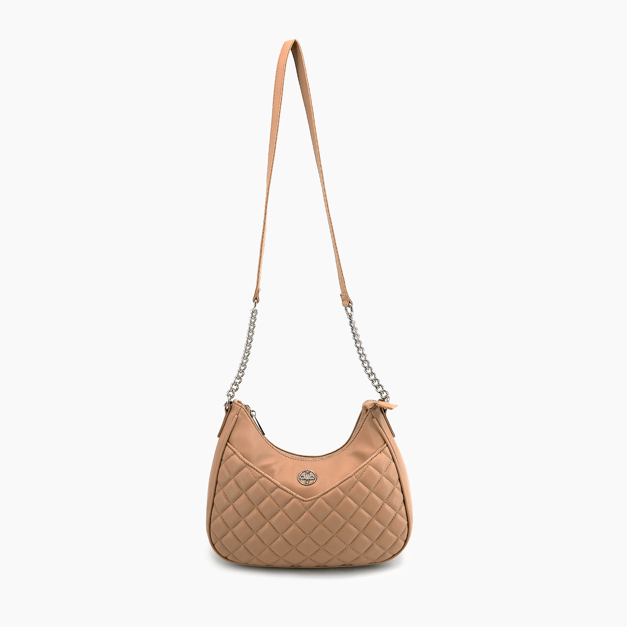 Auburn Y2K Vegan Dual Quilted Shoulder Bag