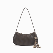 Ash Heart Tassel Vegan Woven Shoulder Bag