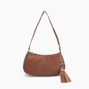 Ash Heart Tassel Vegan Woven Shoulder Bag