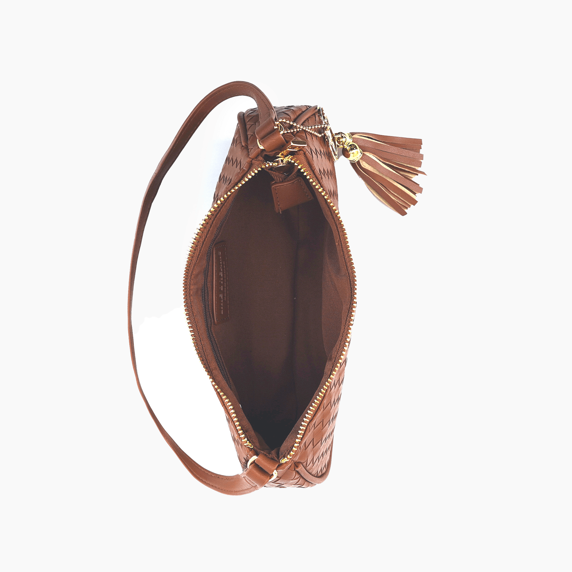 Ash Heart Tassel Vegan Woven Shoulder Bag