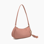 Ash Heart Tassel Vegan Woven Shoulder Bag