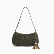 Ash Heart Tassel Vegan Woven Shoulder Bag