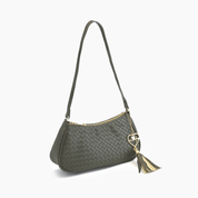 Ash Heart Tassel Vegan Woven Shoulder Bag