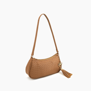 Ash Heart Tassel Vegan Woven Shoulder Bag