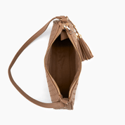 Ash Heart Tassel Vegan Woven Shoulder Bag