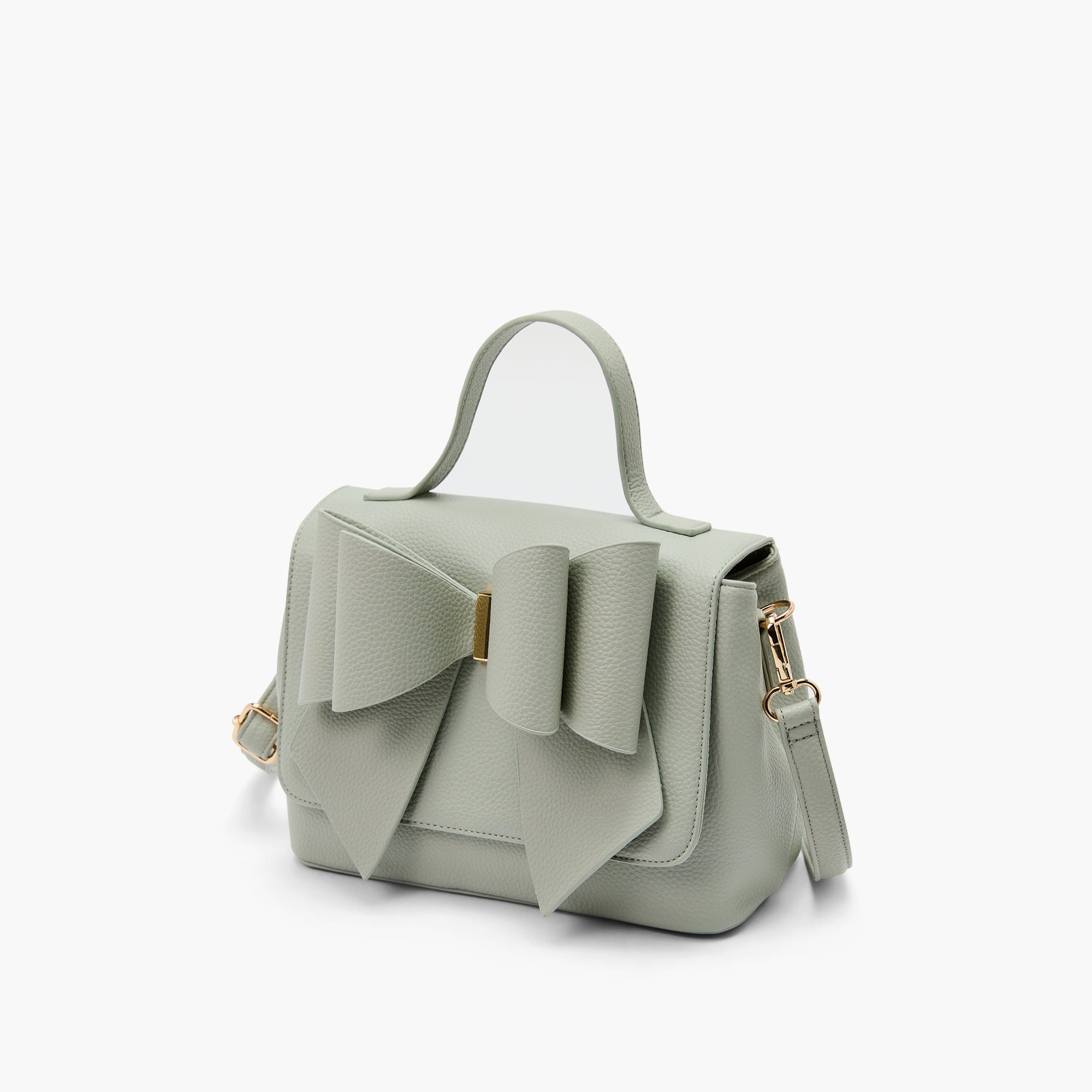 Eva Double Bow Vegan Satchel Crossbody Bag