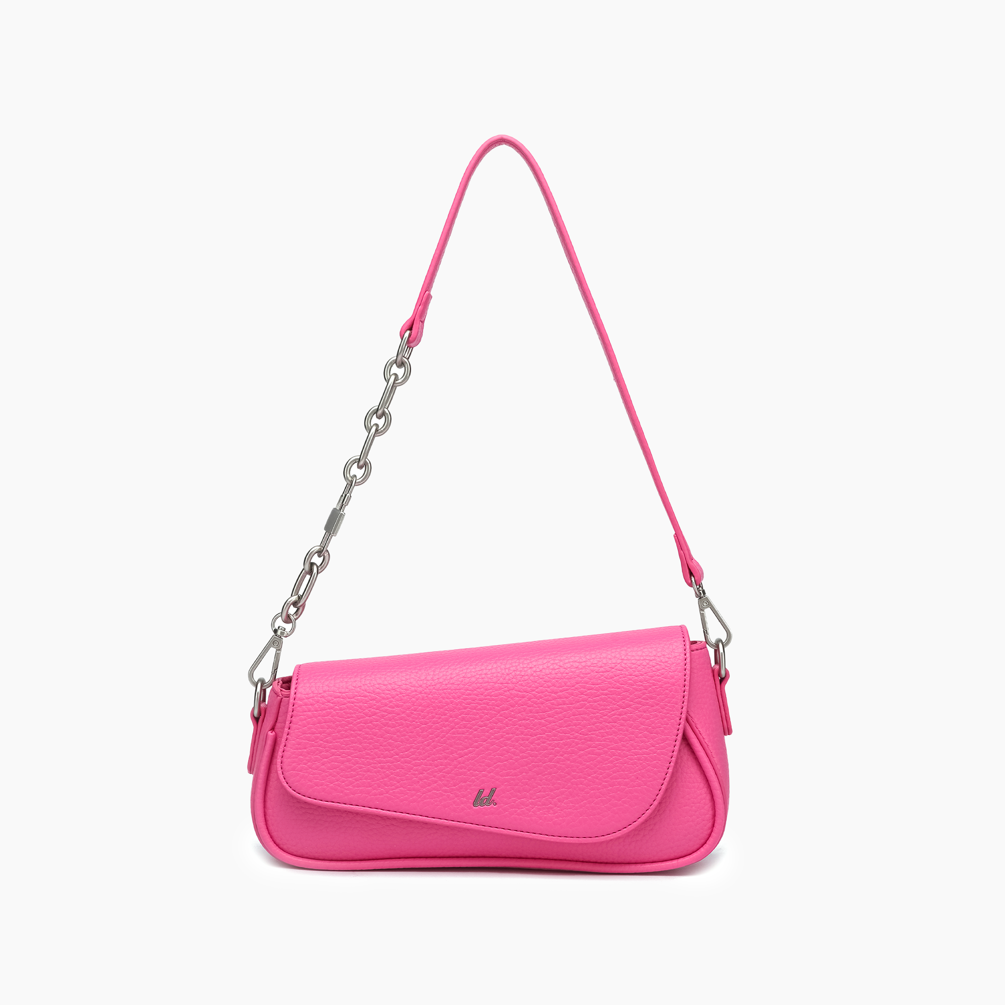 A pink shoulder bag