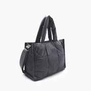 Kiara Quilted Puffer Heart-Embossed Tote Bag