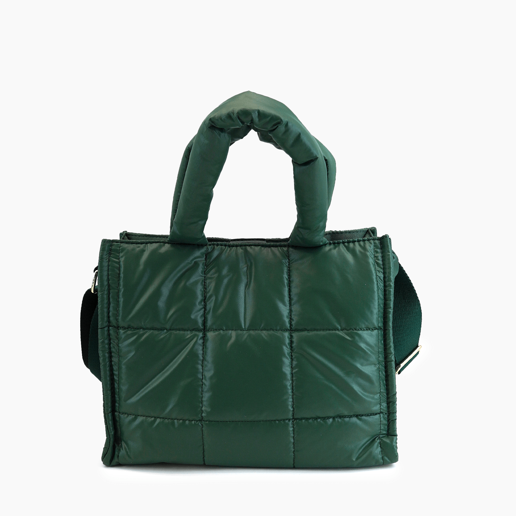 Evergreen Quilted Puffer Tote Bag