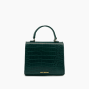 Lantern Faux Croc Mini Crossbody Bag