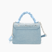 Dazzle Denim Rhinestone Crossbody Purse