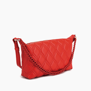 Ruby Baguette Vegan Quilted Crossbody Bag