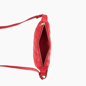 Ruby Baguette Vegan Quilted Crossbody Bag