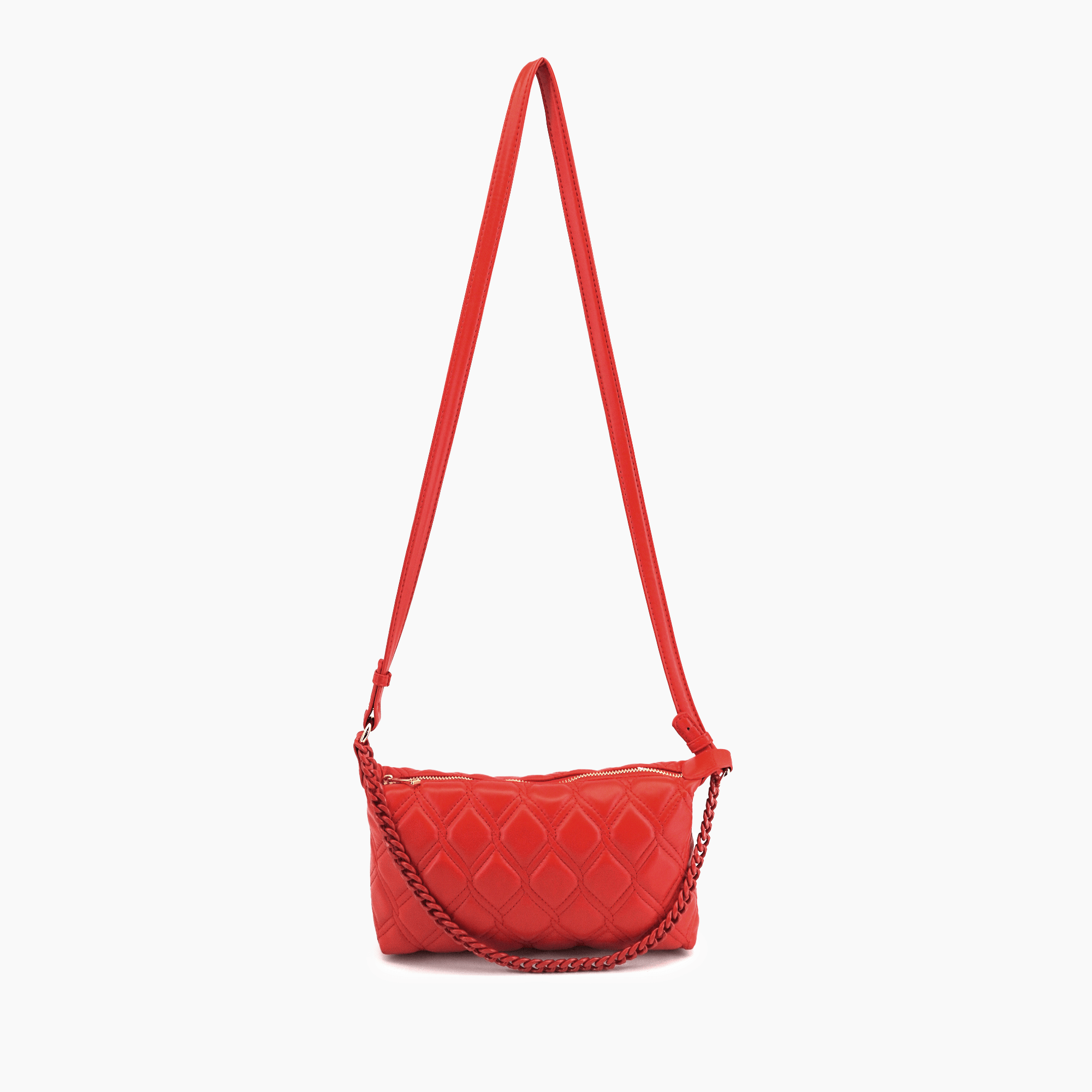 Ruby Baguette Vegan Quilted Crossbody Bag