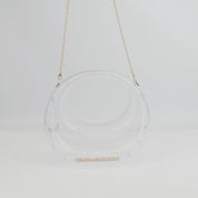 Moonlit Love Metallic Clear Clutch Bag