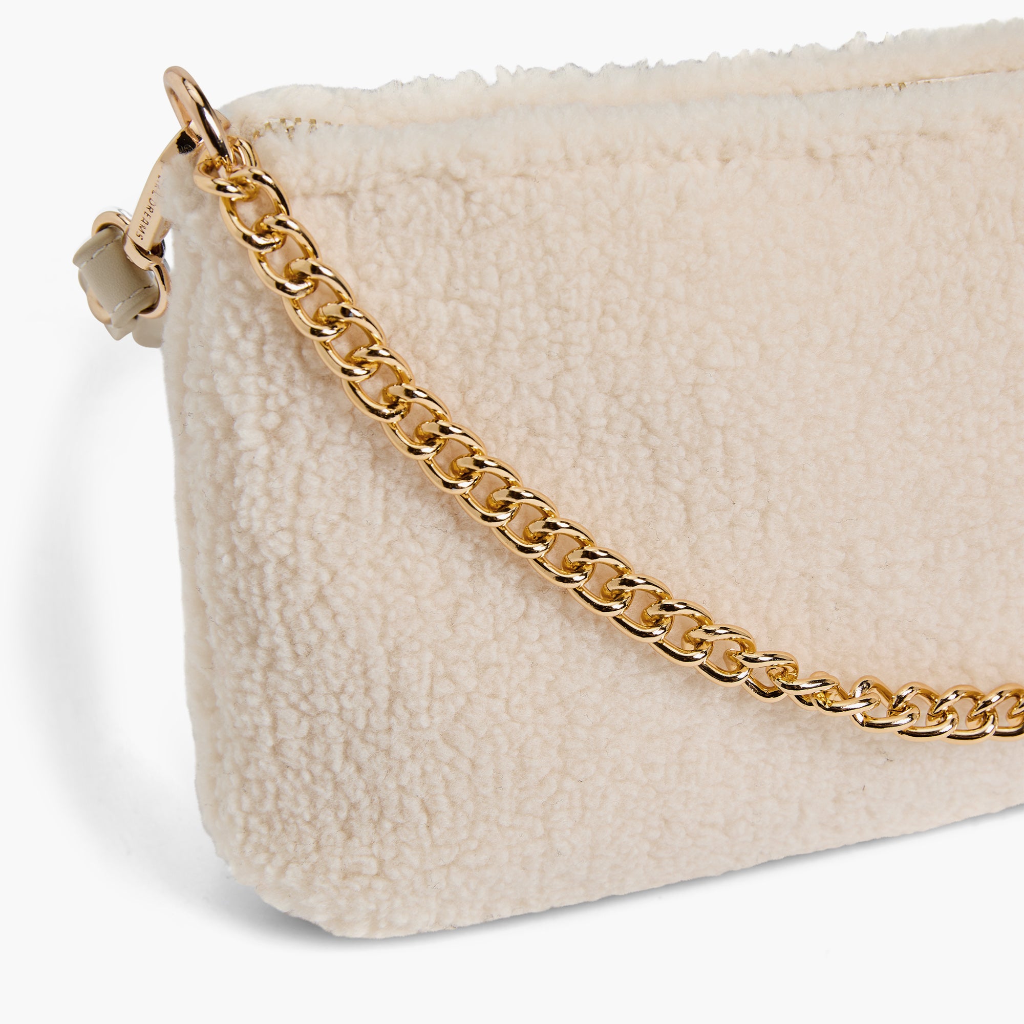Calvin Klein Purse Tote Handbag Yellow Gold Chain Handle 11w 