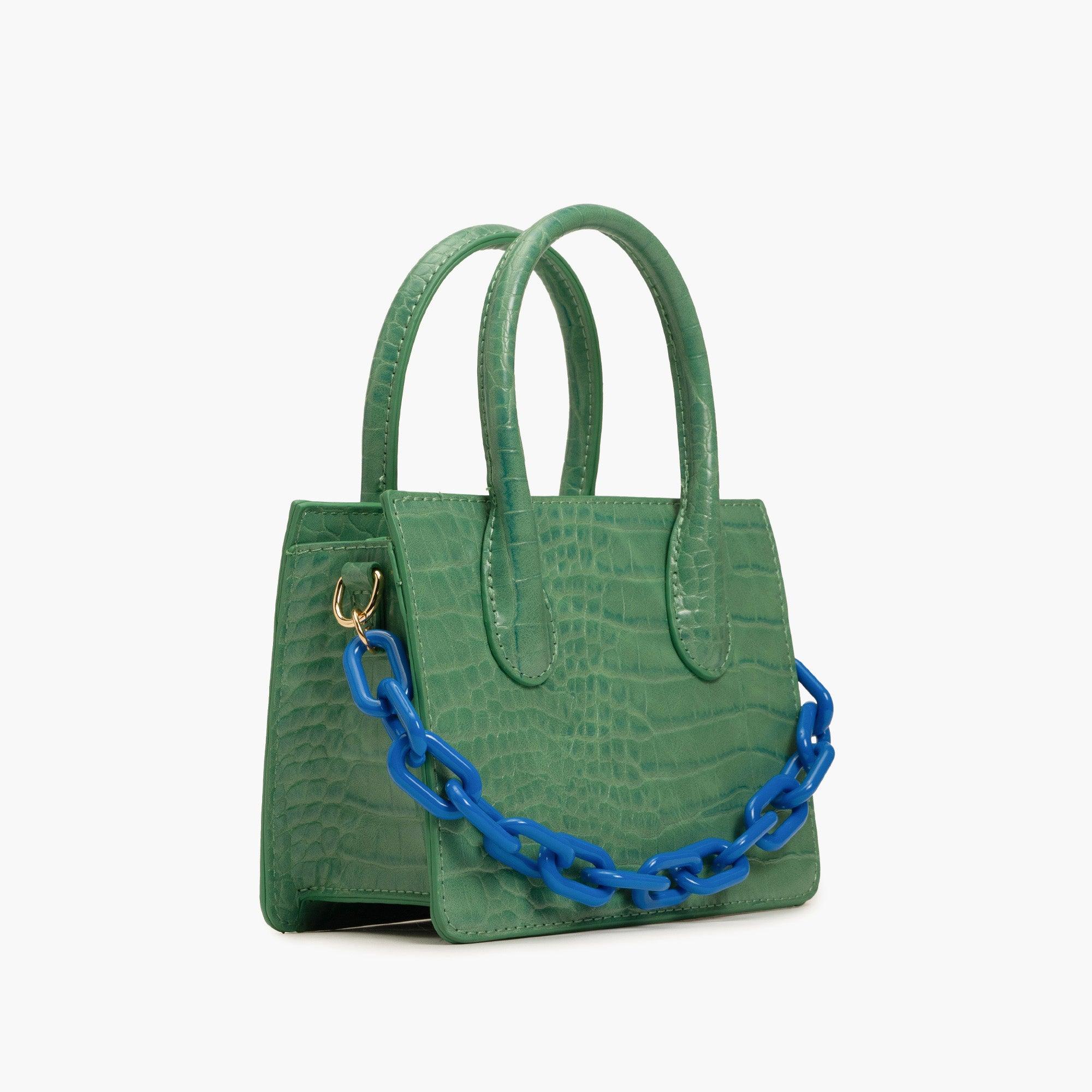 Green croc tote discount bag